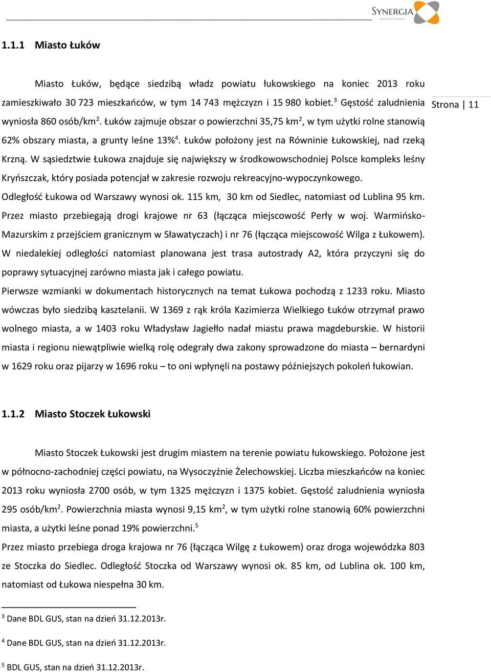 Łuków położony jest na Równinie Łukowskiej, nad rzeką Krzną.
