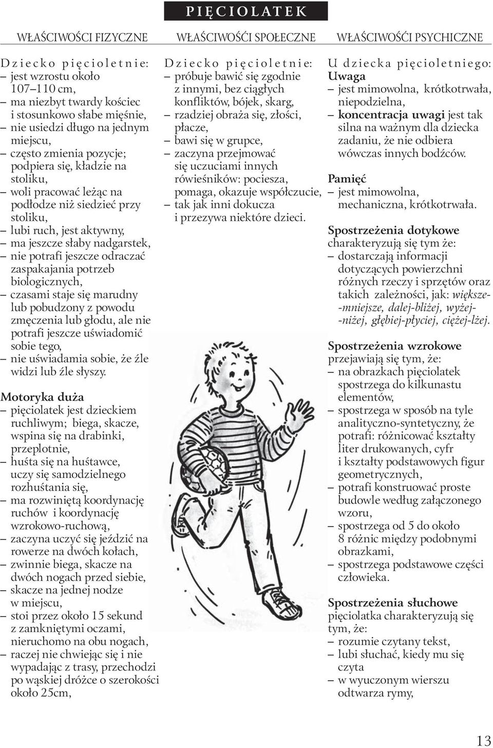 potrafi jeszcze odraczać zaspakajania potrzeb biologicznych, czasami staje się marudny lub pobudzony z powodu zmęczenia lub głodu, ale nie potrafi jeszcze uświadomić sobie tego, nie uświadamia sobie,