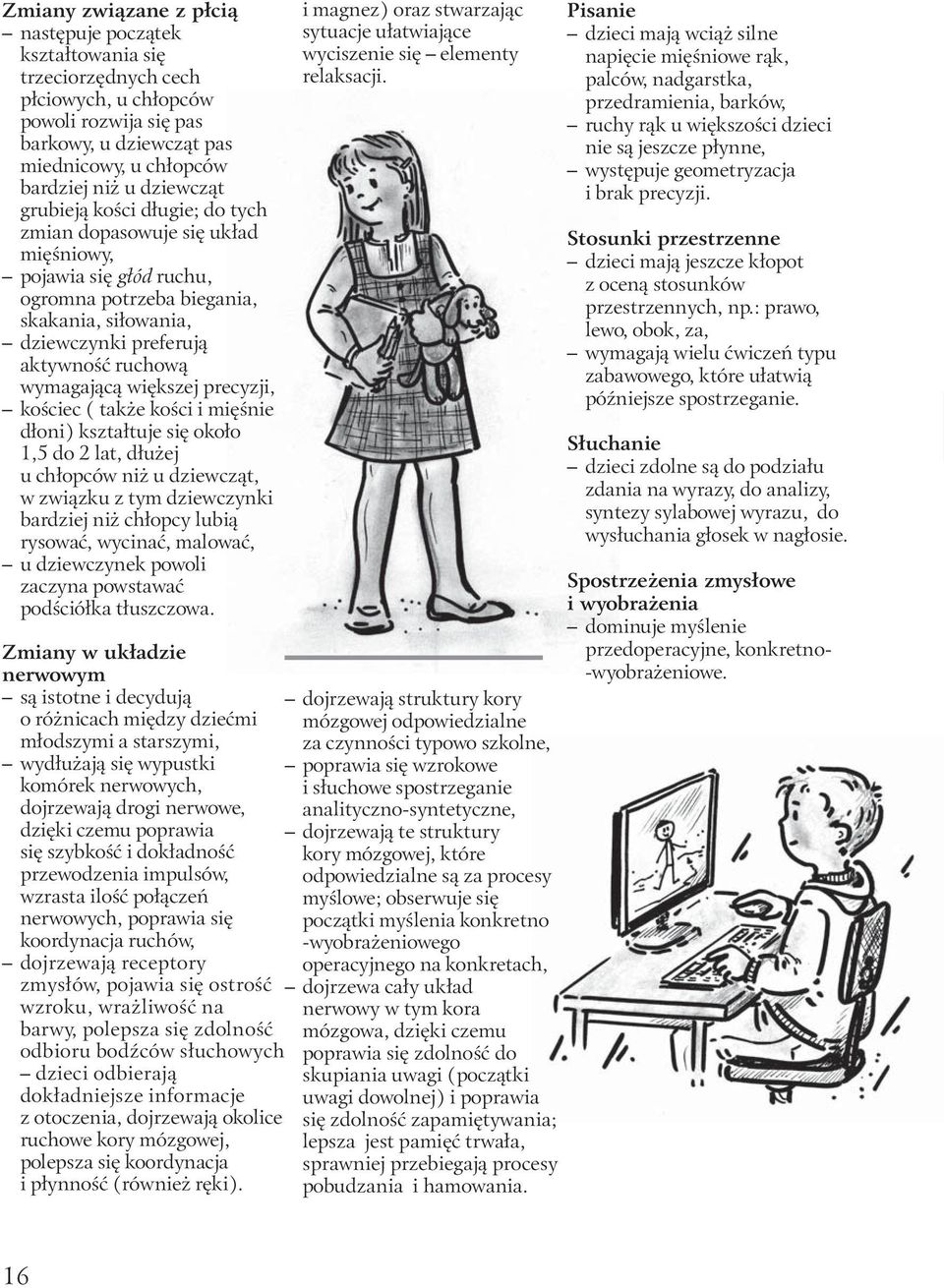 większej precyzji, kościec ( także kości i mięśnie dłoni) kształtuje się około 1,5 do 2 lat, dłużej u chłopców niż u dziewcząt, w związku z tym dziewczynki bardziej niż chłopcy lubią rysować,