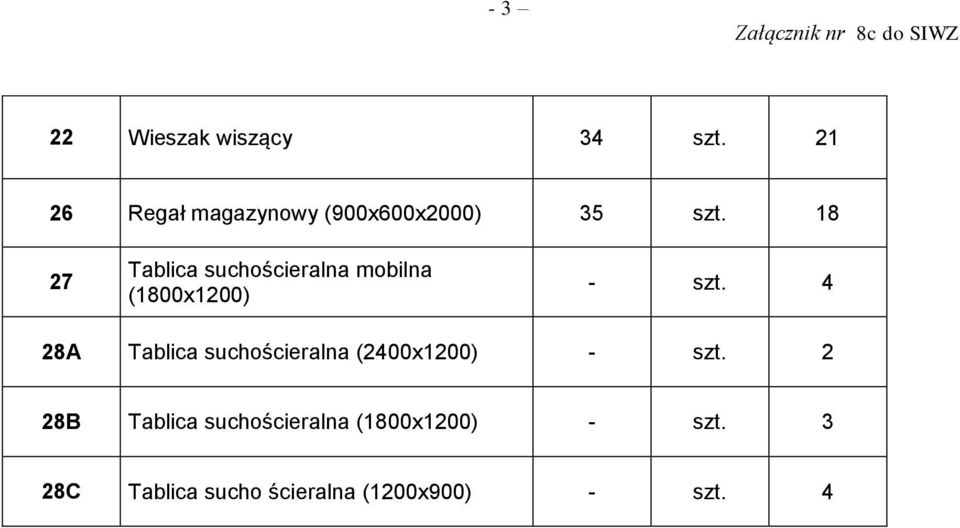 18 27 Tablica suchościeralna mobilna (1800x1200) - szt.