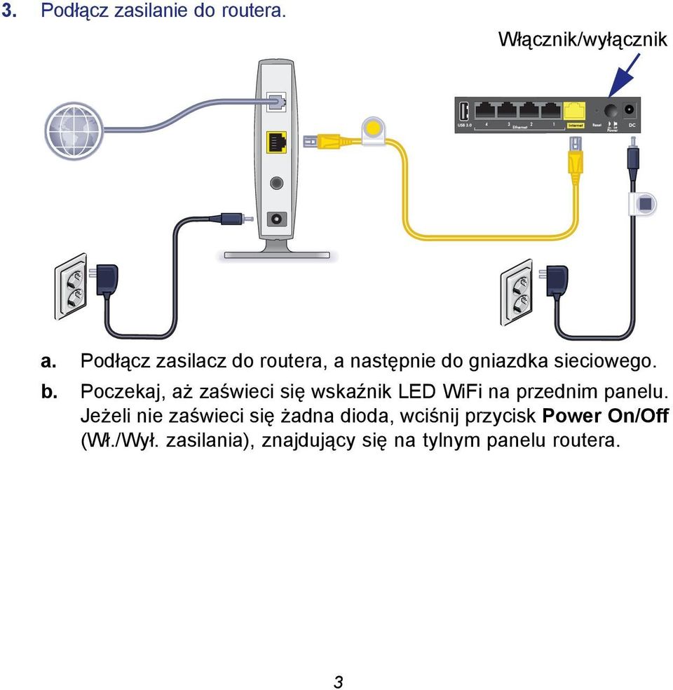 Poczekaj, aż zaświeci się wskaźnik LED WiFi na przednim panelu.