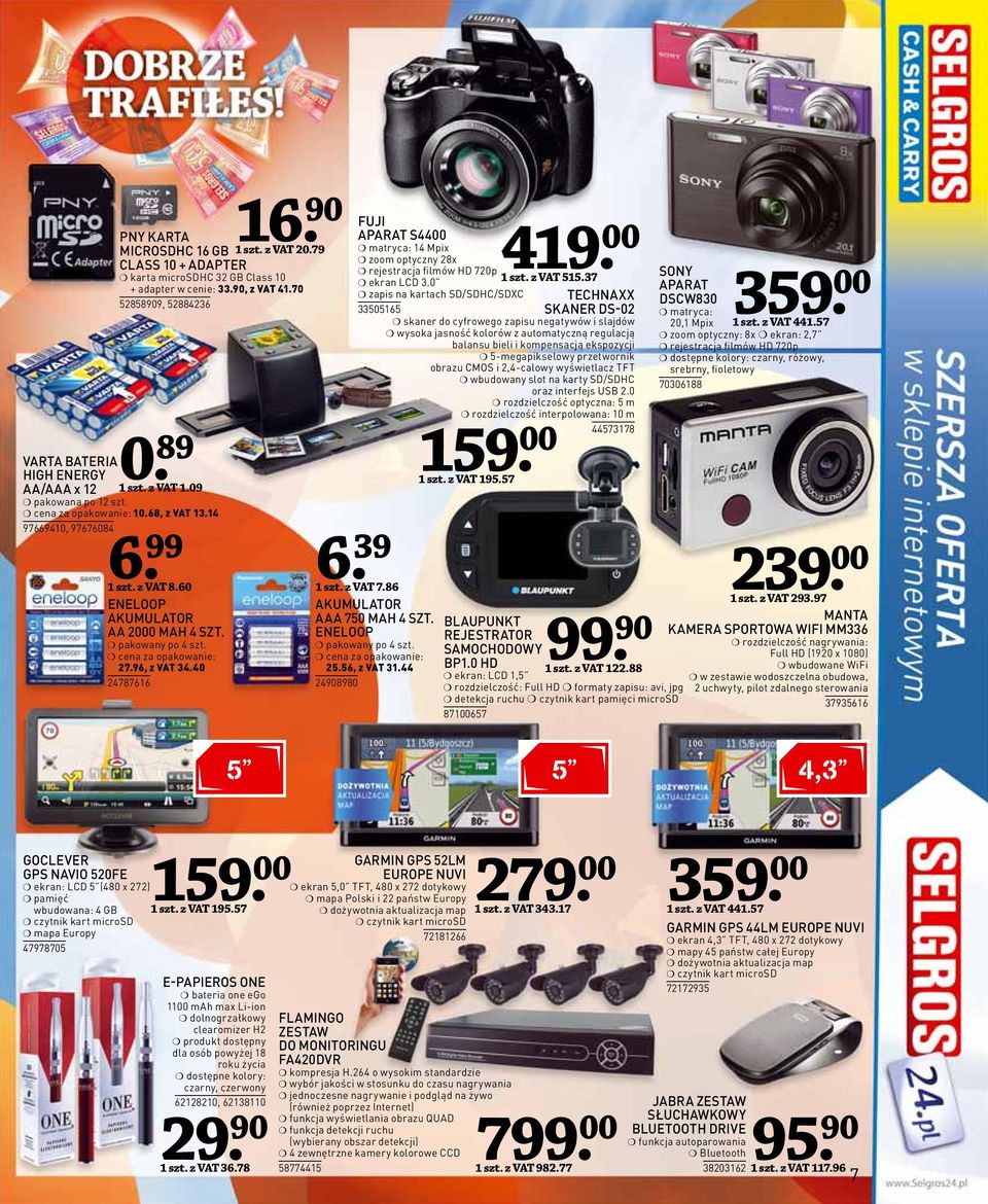 cena za opakowanie: 27.96, z VAT 34.40 24787616 FUJI APARAT S4400 matryca: 14 Mpix zoom optyczny 28x rejestracja filmów HD 720p ekran LCD 3.0 zapis na kartach SD/SDHC/SDXC 33505165 6. 39 1 szt.