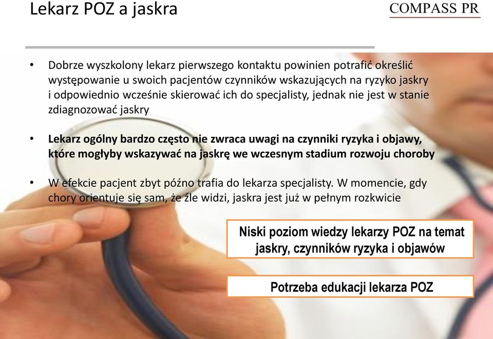 objawy, które mogłyby wskazywać na jaskrę we wczesnym stadium rozwoju choroby W efekcie pacjent zbyt późno trafia do lekarza specjalisty.