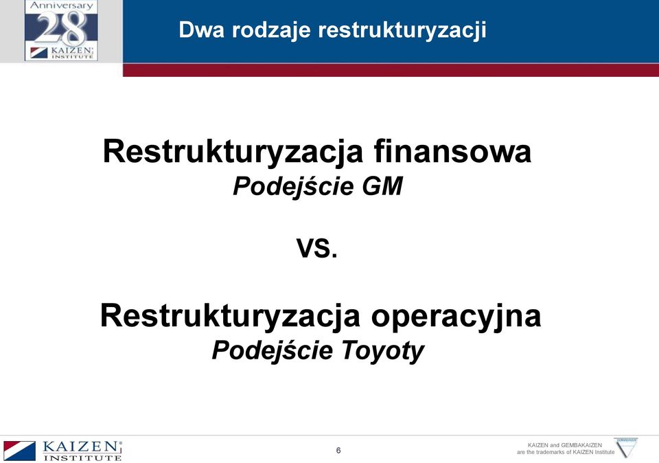 Podejście GM VS.