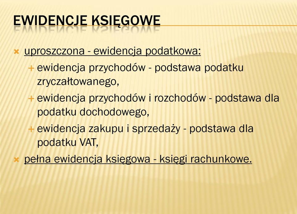 rozchodów - podstawa dla podatku dochodowego, ewidencja zakupu i