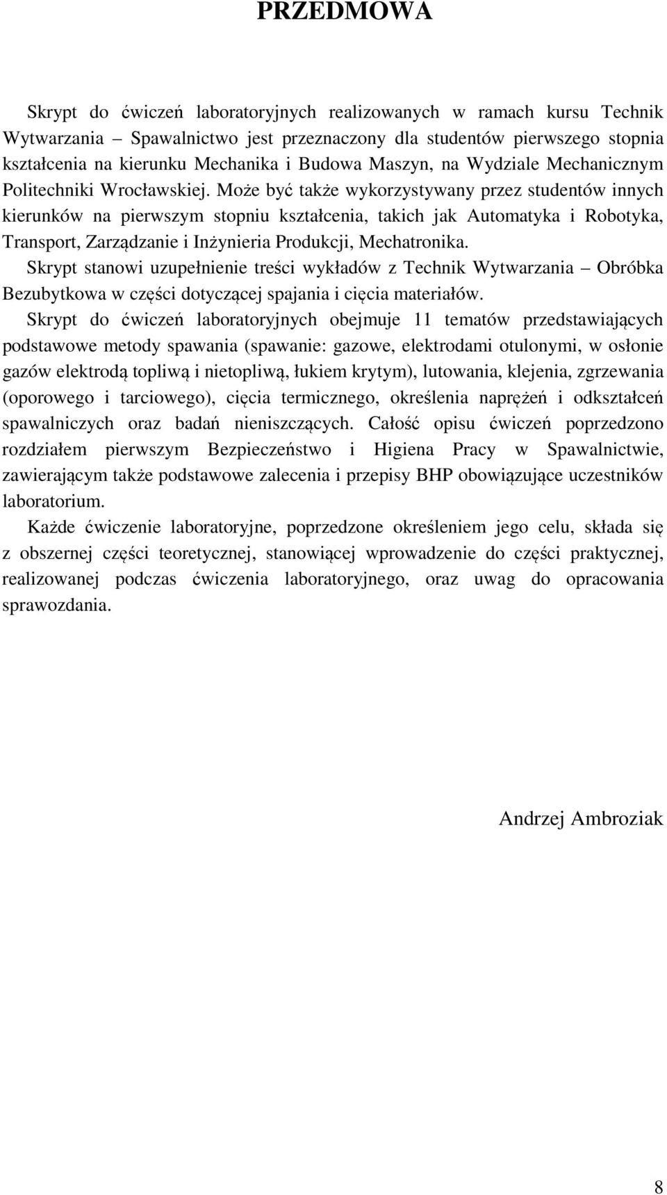 ambroziak spawalnictwo