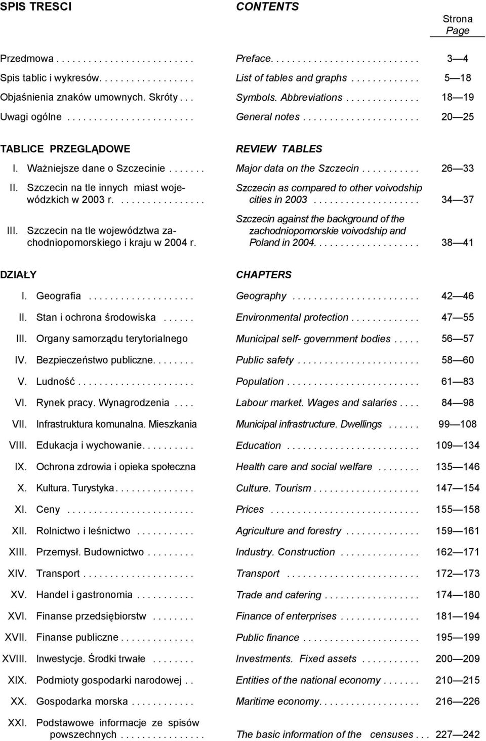 Szczecin na tle innych miast wojewódzkich w 2003 r.... Szczecin na tle województwa zachodniopomorskiego i kraju w 2004 r. Szczecin as compared to other voivodship cities in 2003.