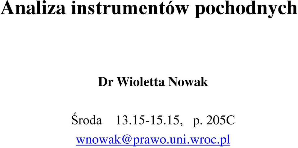 Nowak Środa 13.15-15.
