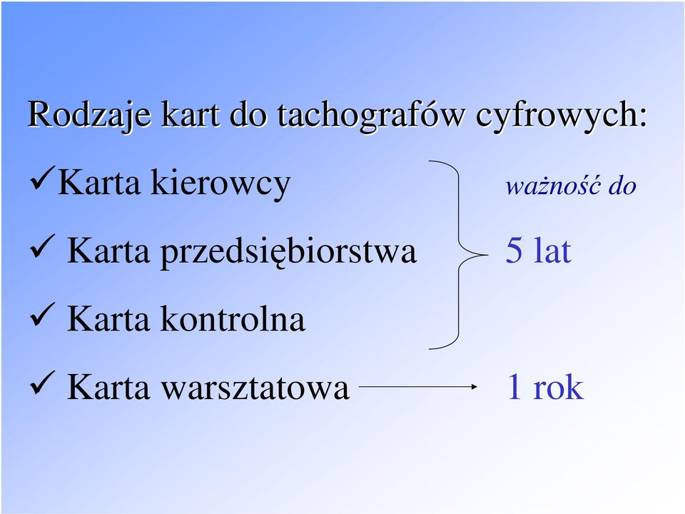 przedsiębiorstwa ważność do 5 lat