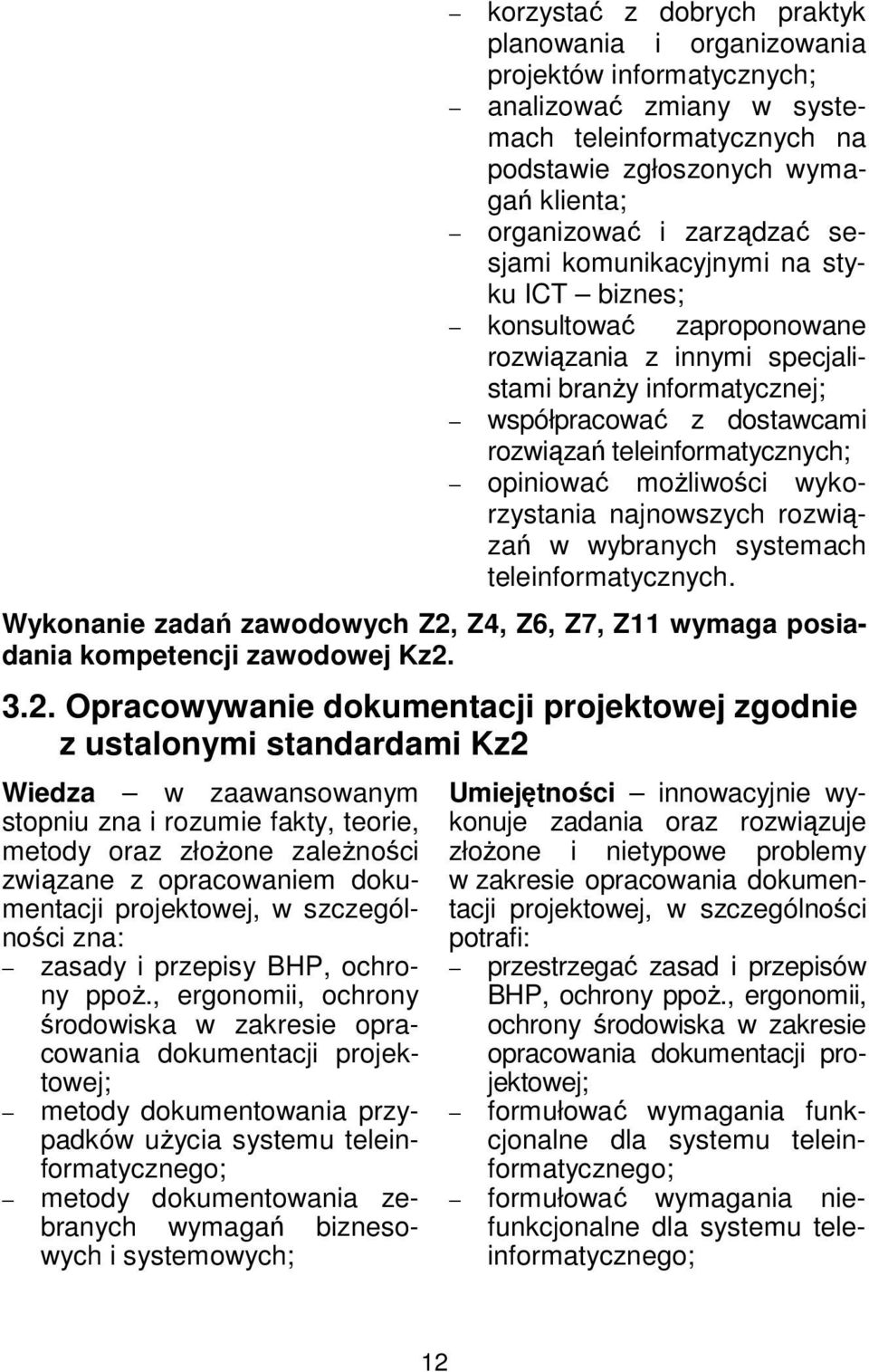 możliwości wykorzystania najnowszych rozwiązań w wybranych systemach teleinformatycznych. Wykonanie zadań zawodowych Z2,