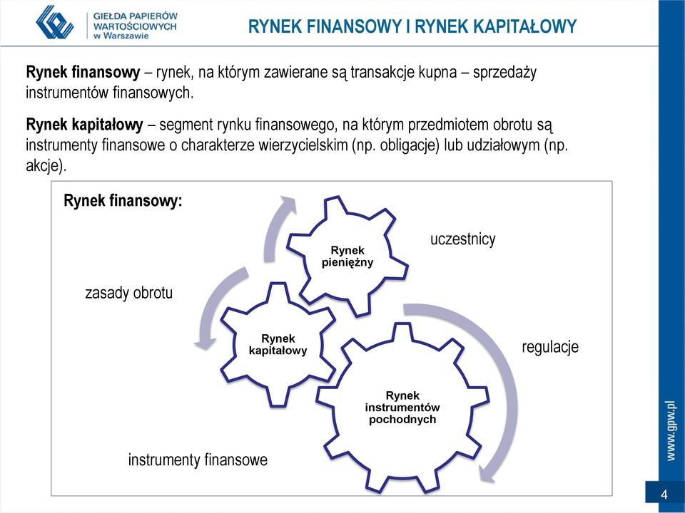 Rynek kapitałowy segment rynku finansowego, na którym przedmiotem obrotu są instrumenty finansowe o