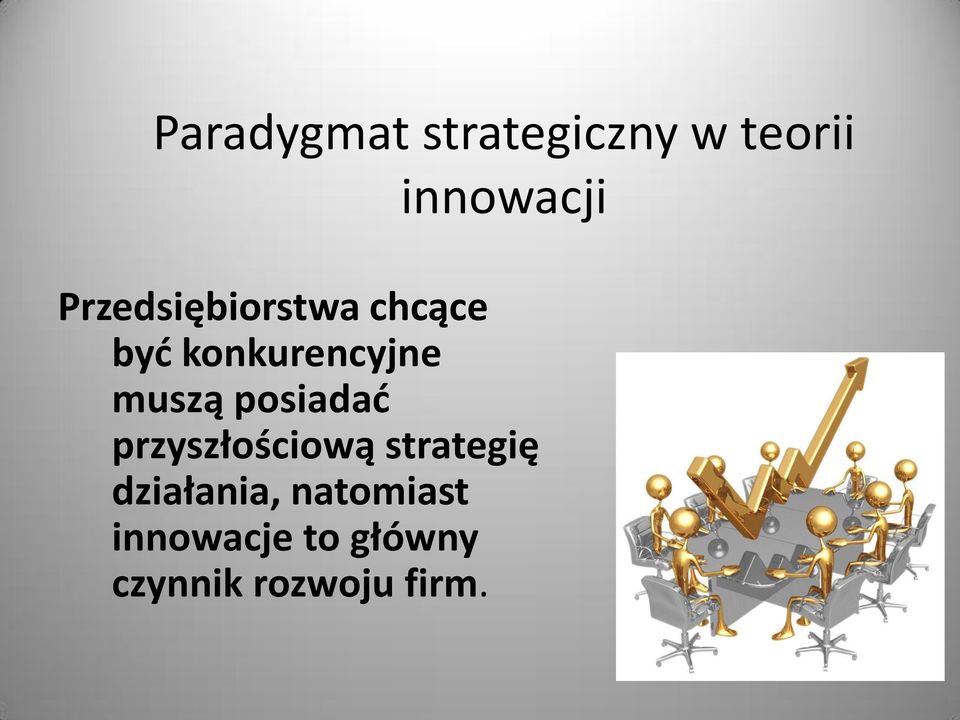 muszą posiadać przyszłościową strategię