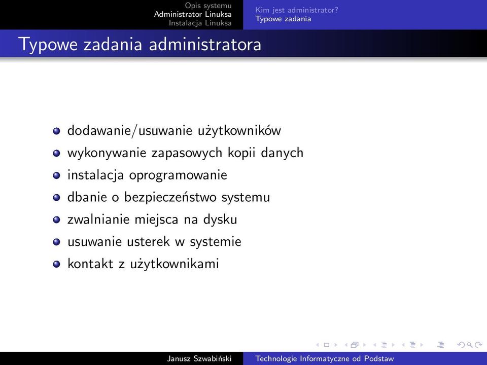 zapasowych kopii danych instalacja oprogramowanie dbanie o