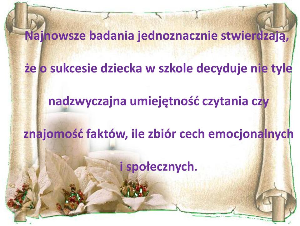 nadzwyczajna umiejętność czytania czy znajomość