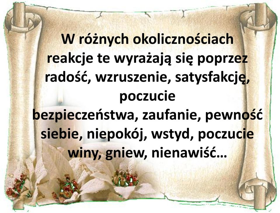 poczucie bezpieczeństwa, zaufanie, pewność