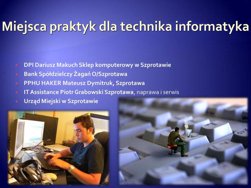 Mateusz Dymitruk, Szprotawa IT Assistance Piotr