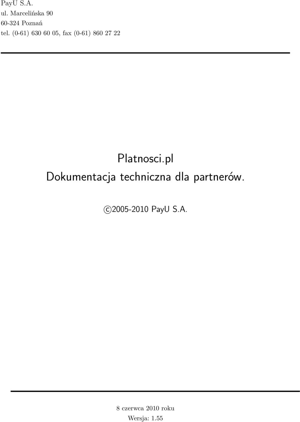 pl Dokumentacja techniczna dla partnerów.