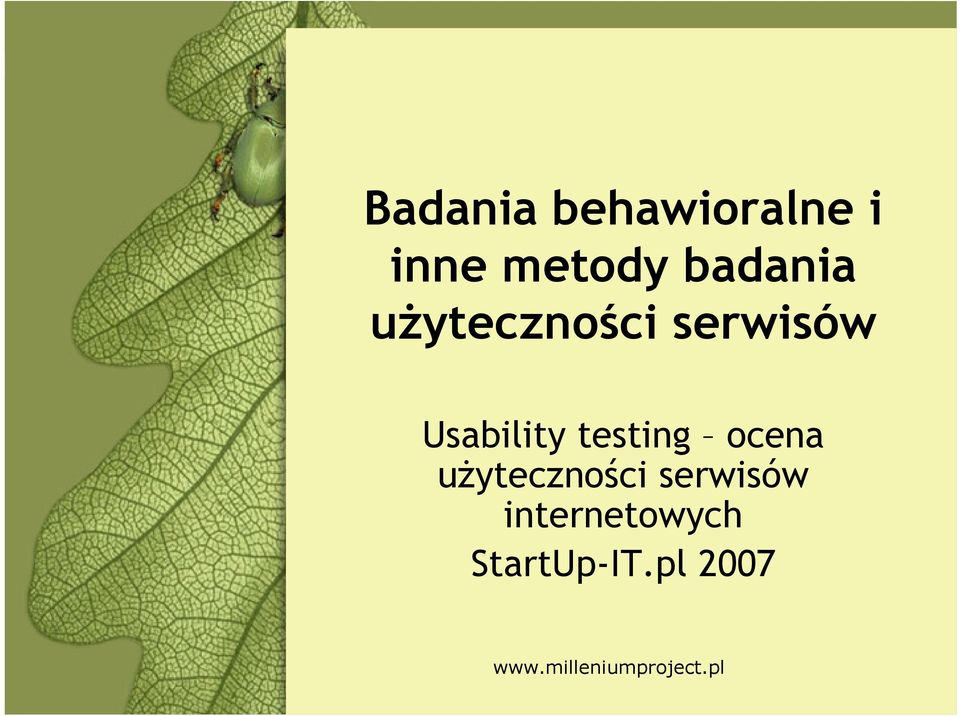 Usability testing ocena