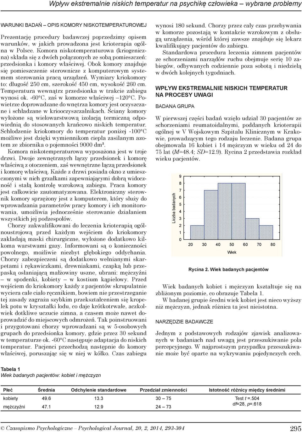 Obok komory znajduje się pomieszczenie sterownicze z komputerowym systemem sterowania pracą urządzeń. Wymiary kriokomory to: długość 250 cm, szerokość 450 cm, wysokość 260 cm.
