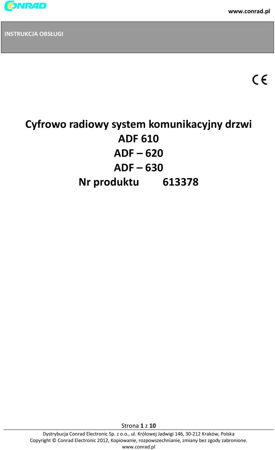 drzwi ADF 610 ADF 620 ADF 630
