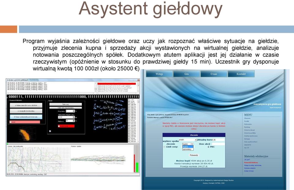 notowania poszczególnych spółek.