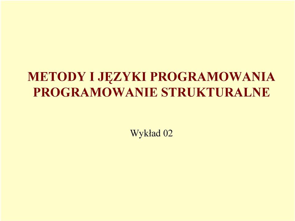 PROGRAMOWANIE