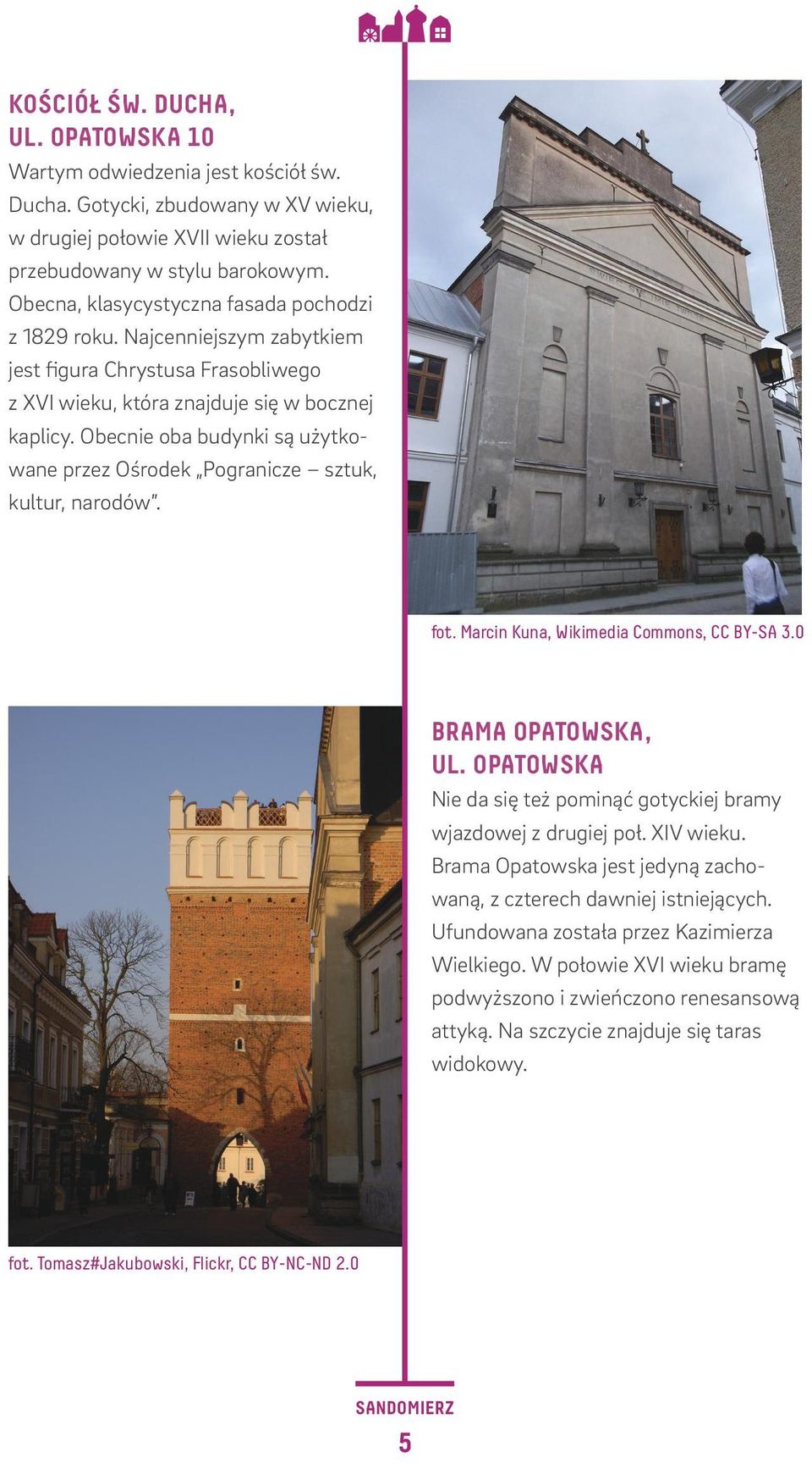 Obecnie oba budynki są użytkowane przez Ośrodek Pogranicze sztuk, kultur, narodów. fot. Marcin Kuna, Wikimedia Commons, CC BY-SA 3.0 BRAMA OPATOWSKA, UL.