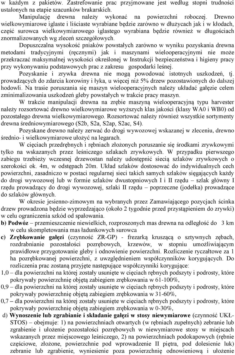 zleceń szczegółowych.
