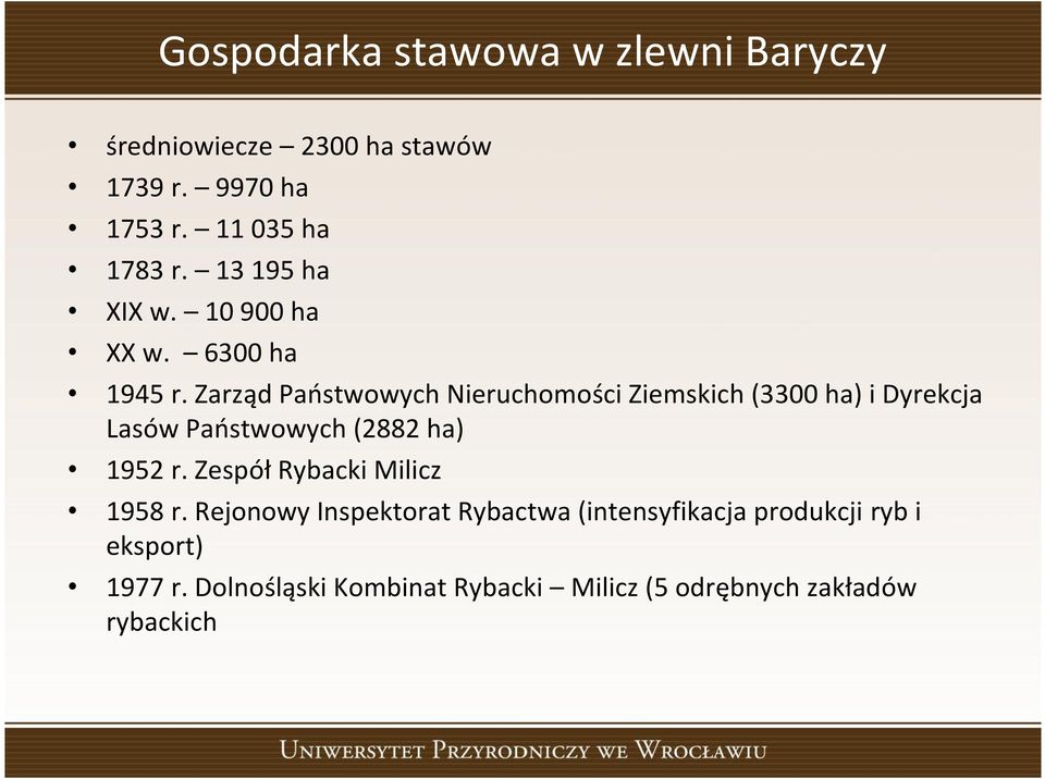 Zarząd Państwowych Nieruchomości Ziemskich (3300 ha) i Dyrekcja Lasów Państwowych (2882 ha) 1952 r.