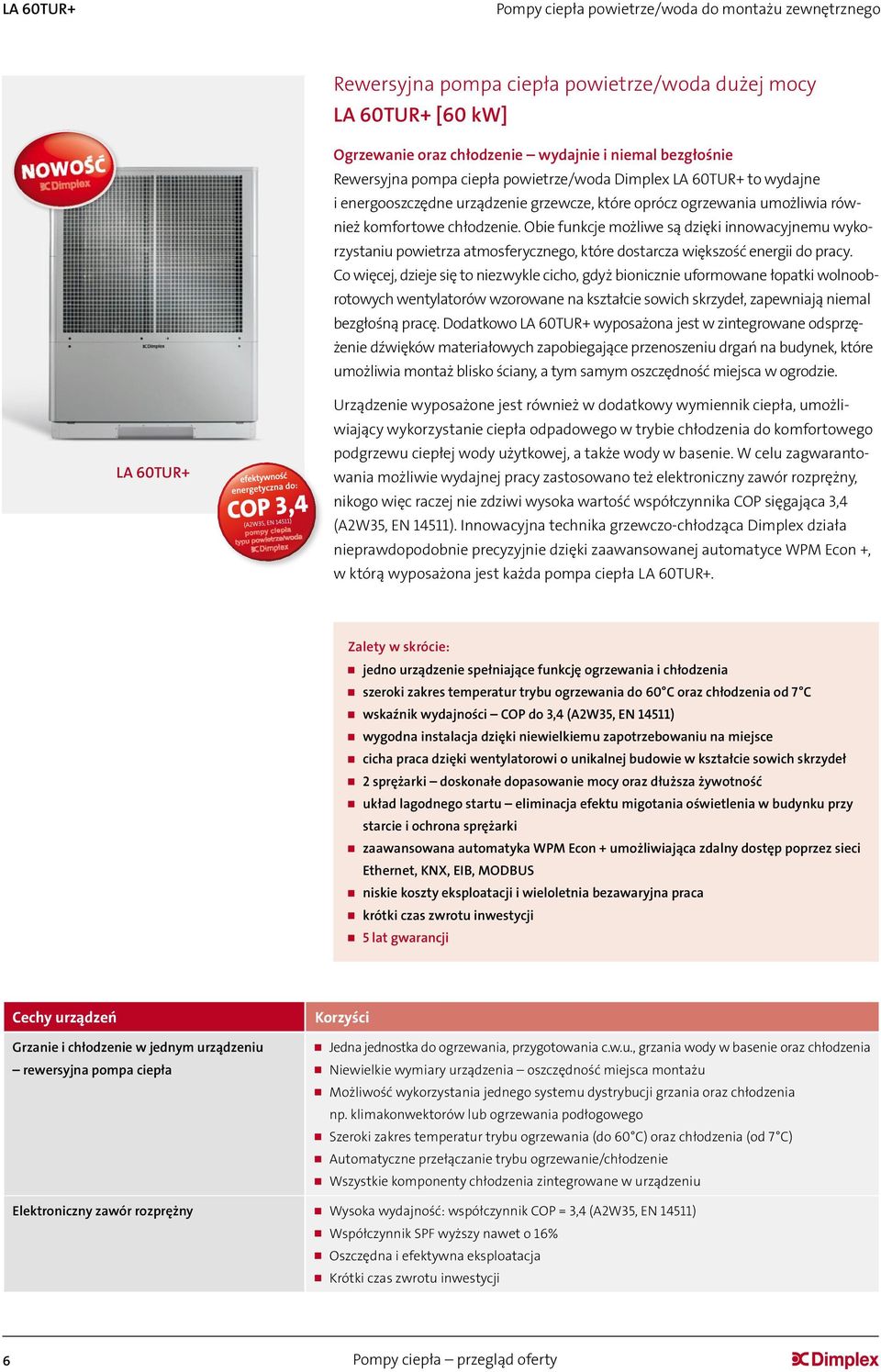 Obie funkcje możliwe są dzięki innowacyjnemu wykorzystaniu powietrza atmosferycznego, które dostarcza większość energii do pracy.