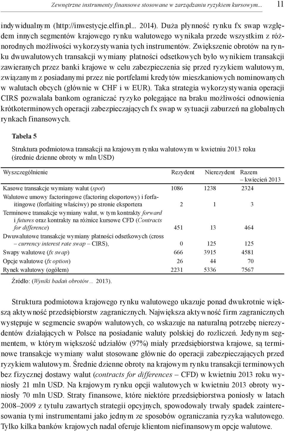 Zwiększenie obrotów na rynku dwuwalutowych transakcji wymiany płatności odsetkowych było wynikiem transakcji zawieranych przez banki krajowe w celu zabezpieczenia się przed ryzykiem walutowym,