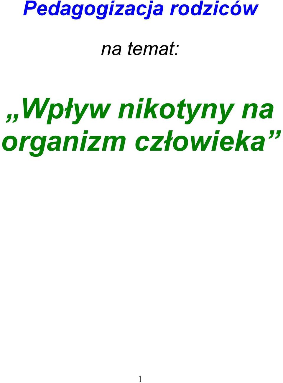 temat: Wpływ