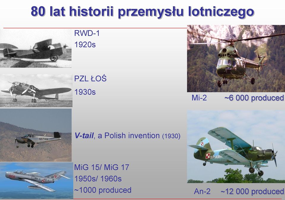 V-tail, a Polish invention (1930) MiG 15/ MiG