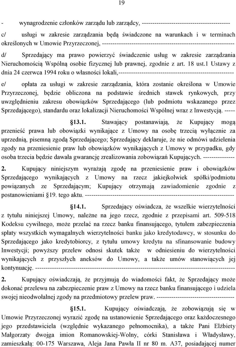prawnej, zgodnie z art. 18 ust.