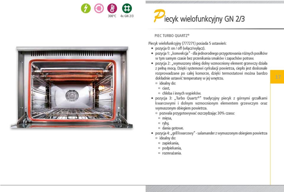 pozycja 2: wymuszony obieg dolny wzmocniony element grzewczy działa z pełną mocą.