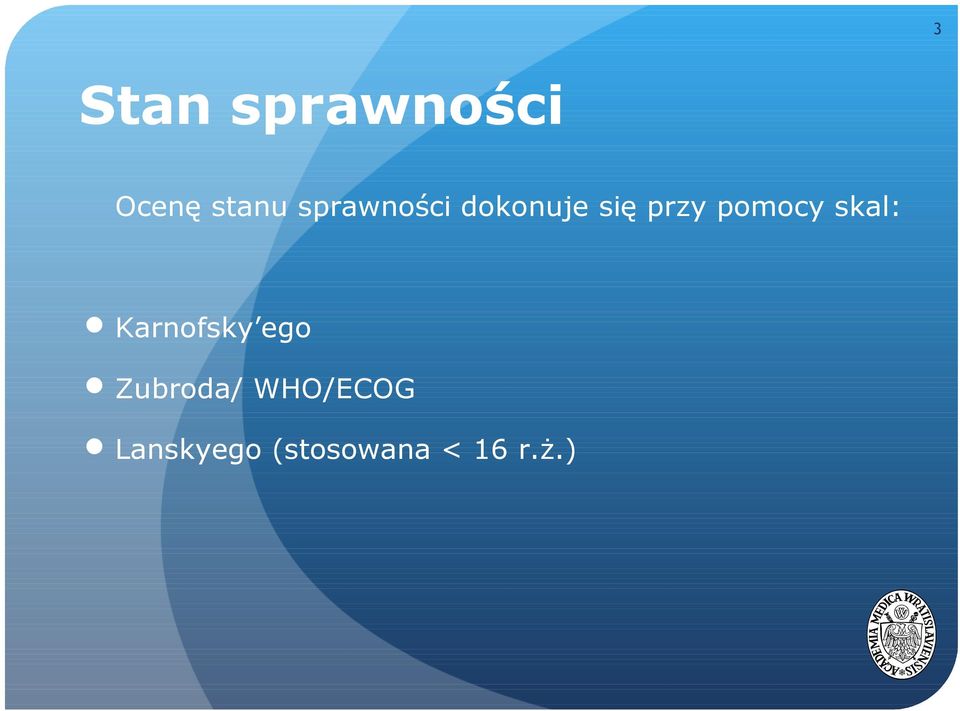 pomocy skal: Karnofsky ego