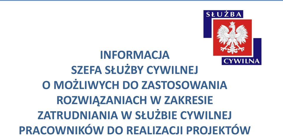ROZWIĄZANIACH W ZAKRESIE ZATRUDNIANIA