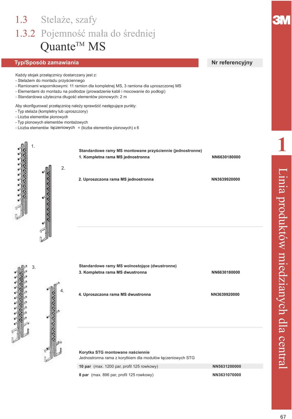 nastêpuj¹ce punkty: - Typ stela a (kompletny lub uproszczony) - Liczba elementów pionowych - Typ pionowych elementów monta owych - Liczba elementów ³¹czeniowych = (liczba elementów pionowych) x 6 1.