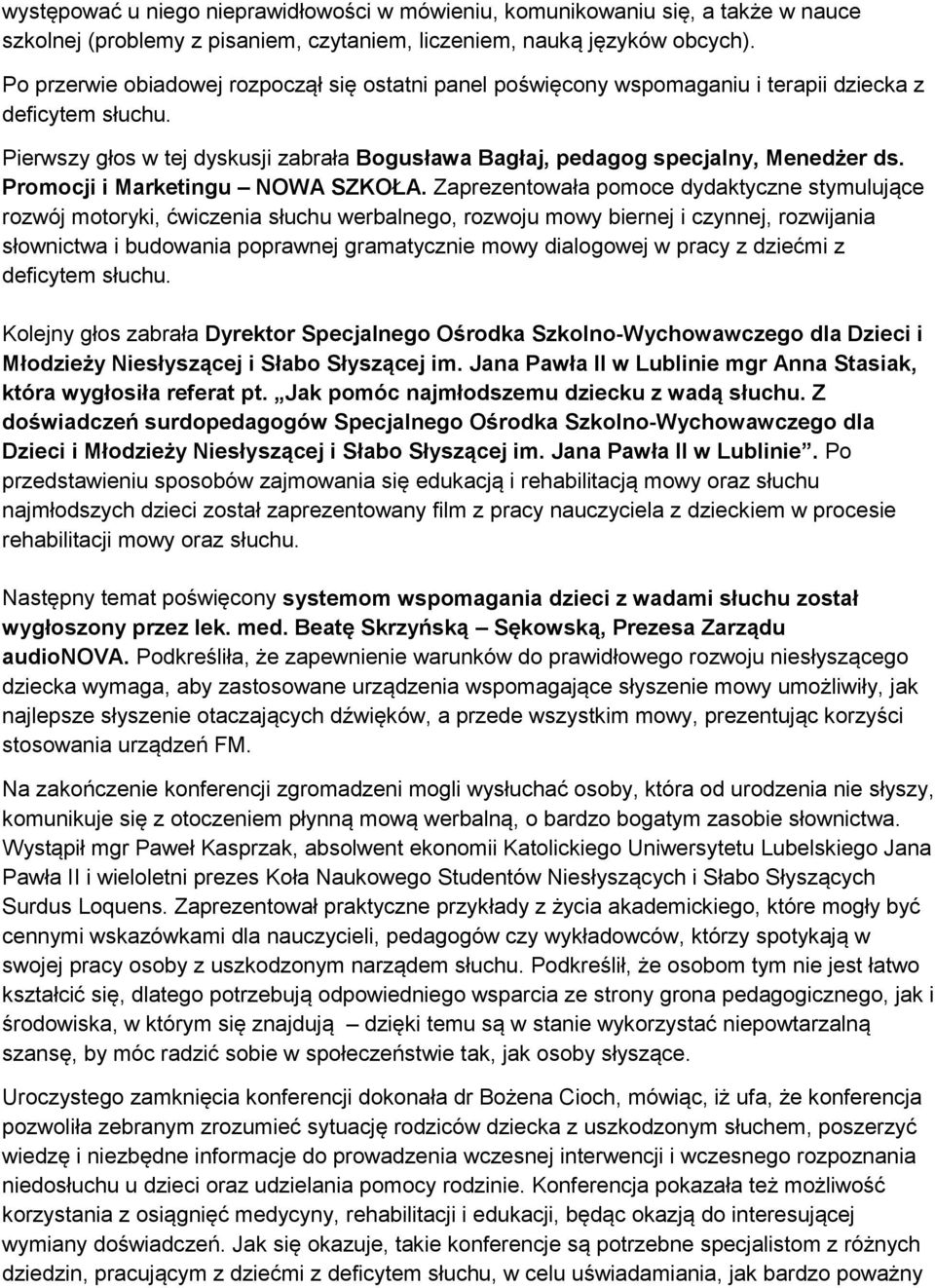 Promocji i Marketingu NOWA SZKOŁA.