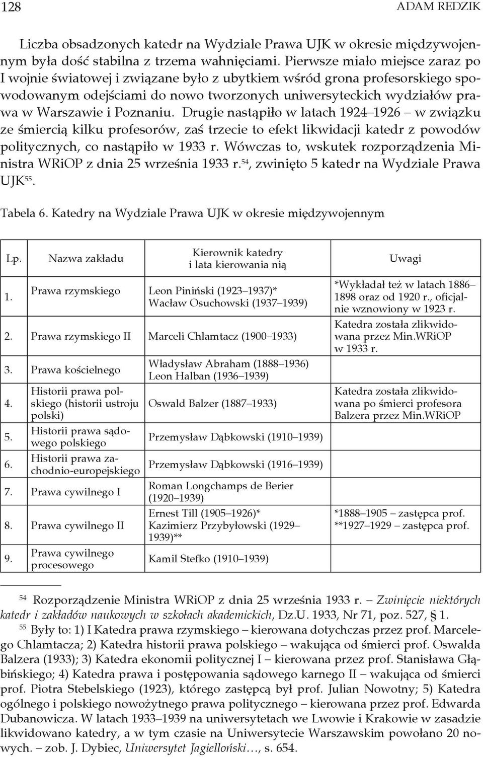 Poznaniu. Drugie nastąpiło w latach 1924 1926 w związku ze śmiercią kilku profesorów, zaś trzecie to efekt likwidacji katedr z powodów politycznych, co nastąpiło w 1933 r.