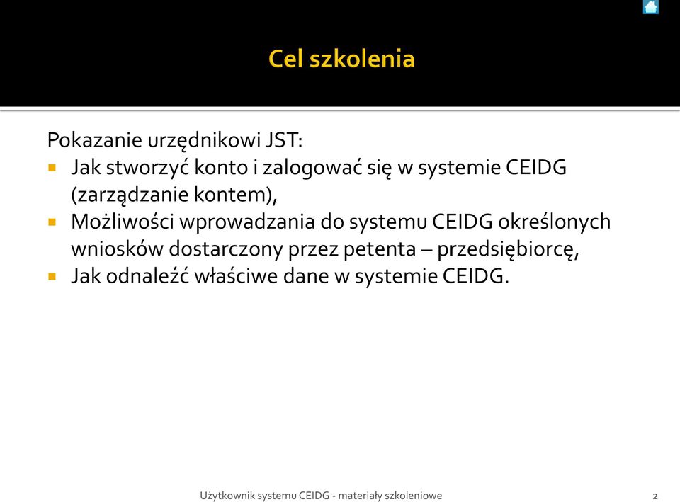 do systemu CEIDG określonych wniosków dostarczony przez