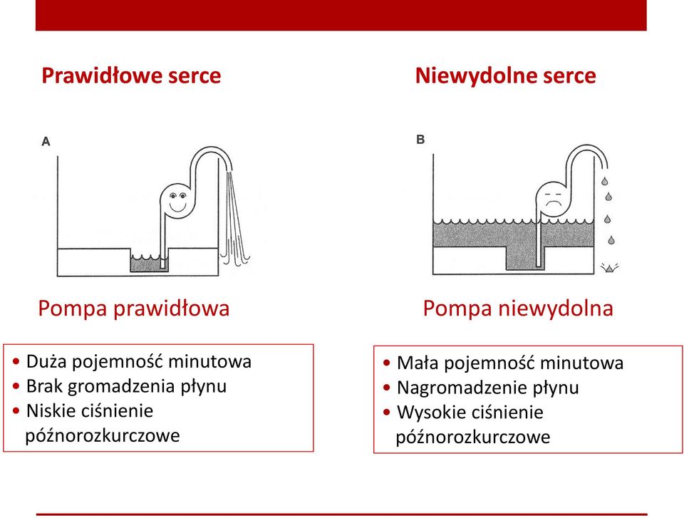 ciśnienie późnorozkurczowe Pompa niewydolna Mała
