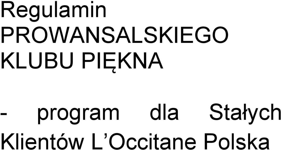 PIĘKNA - program dla