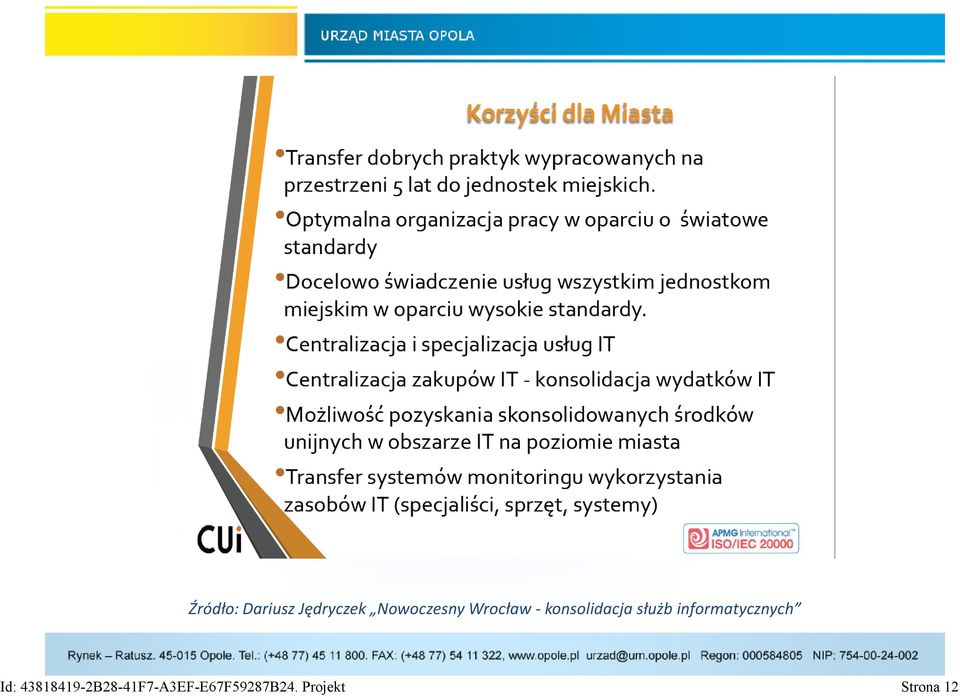 służb informatycznych Id: