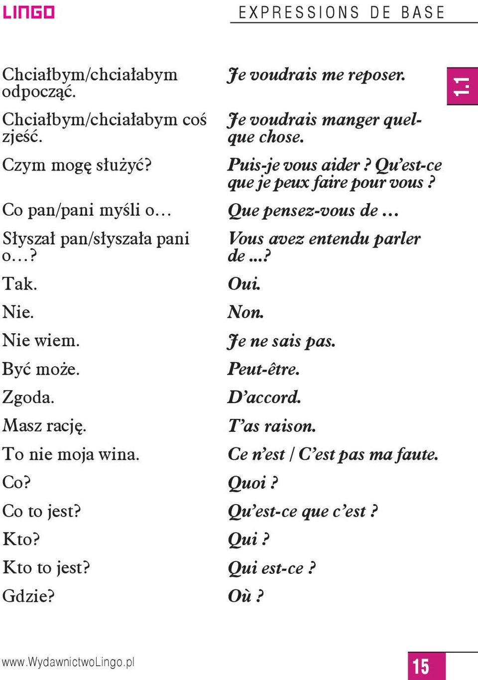 Qu est-ce que je peux faire pour vous? Que pensez-vous de Vous avez entendu parler de...? Oui. Non. Je ne sais pas. Peut-être. D accord. T as raison.