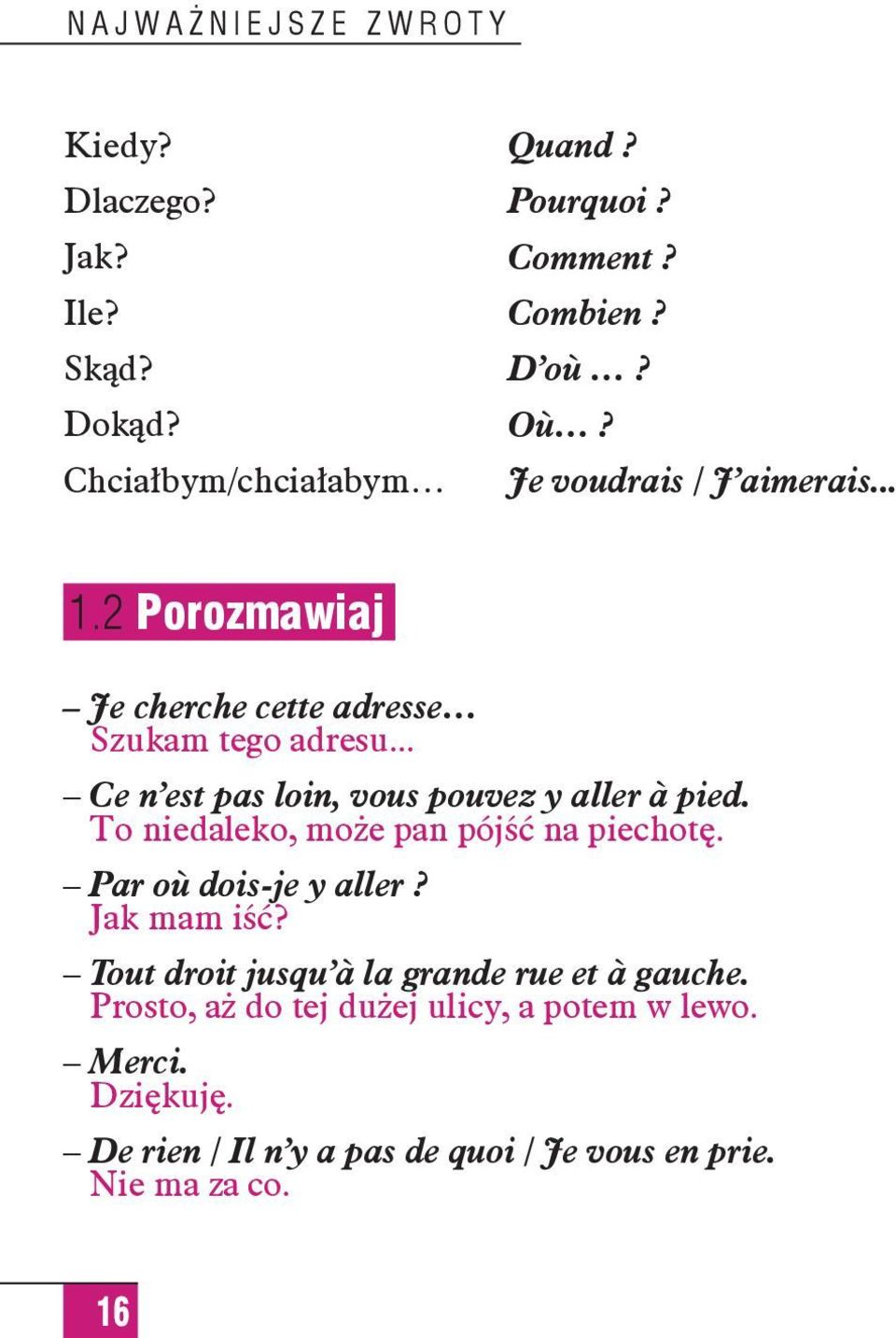 .. Ce n est pas loin, vous pouvez y aller à pied. To niedaleko, może pan pójść na piechotę. Par où dois-je y aller? Jak mam iść?
