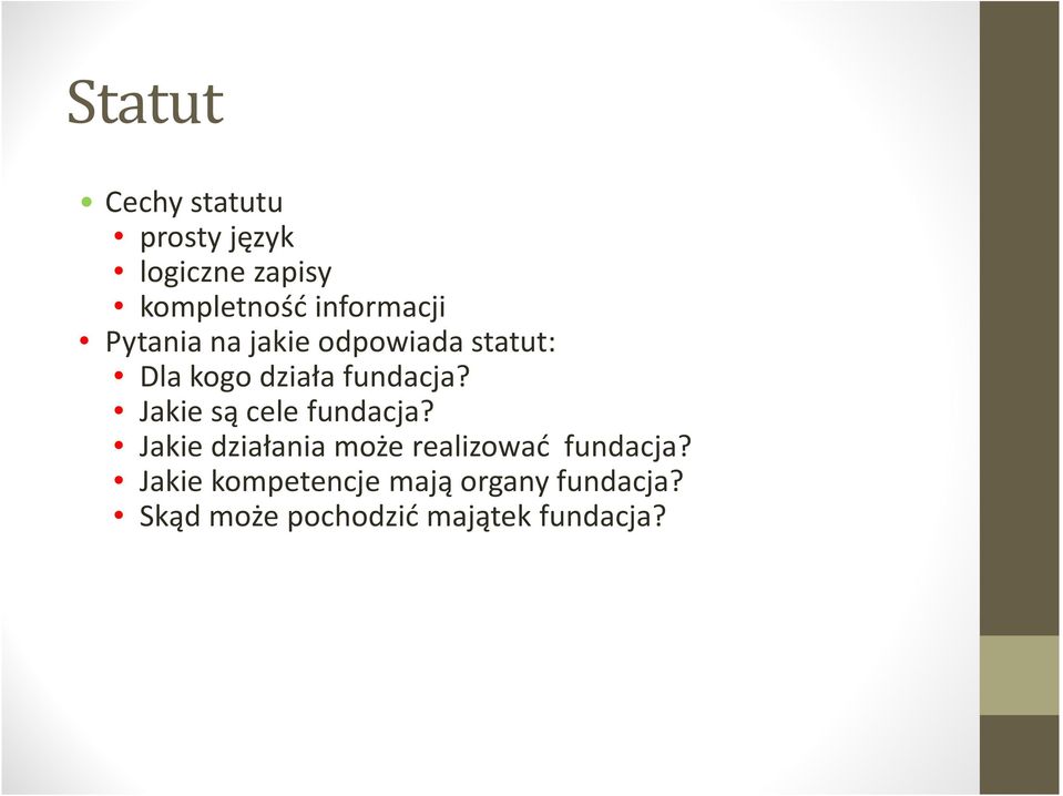 fundacja? Jakie są cele fundacja?