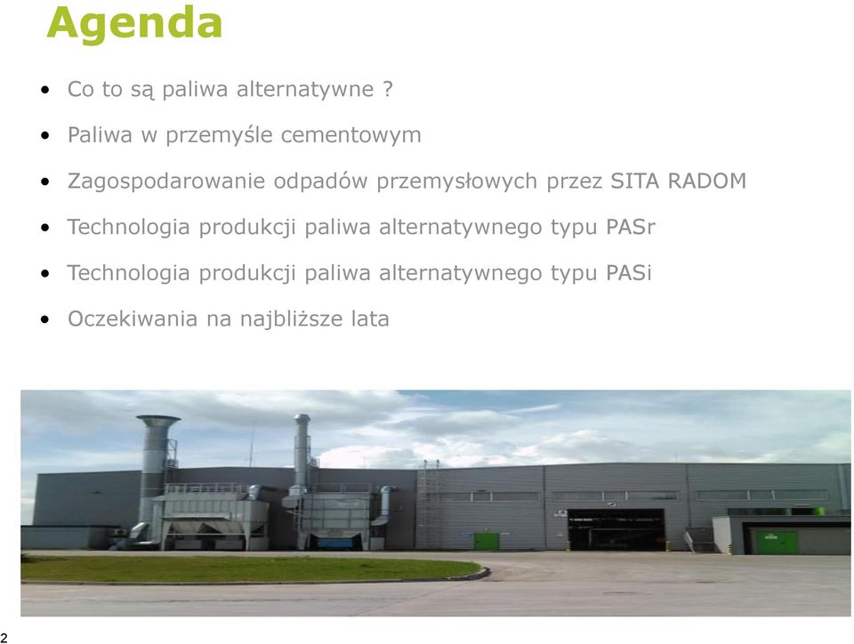 przemysłowych przez SITA RADOM Technologia produkcji paliwa