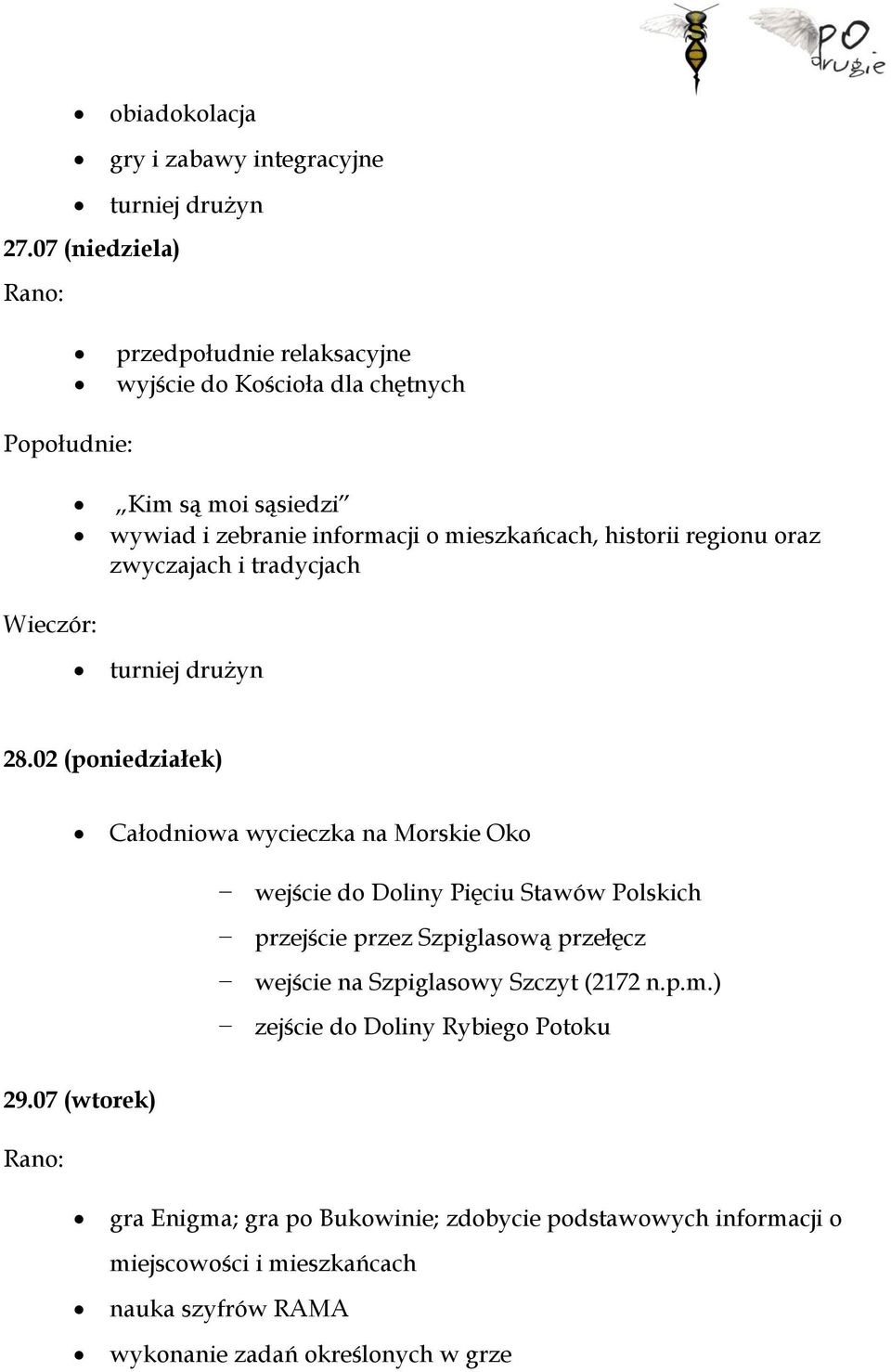 oraz zwyczajach i tradycjach turniej drużyn 28.