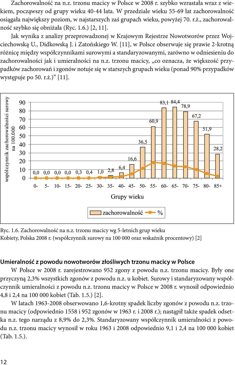 Jak wynika z analizy przeprowadzonej w Krajowym Rejestrze Nowotworów przez Wojciechowską U., Didkowską J. i Zatońskiego W.